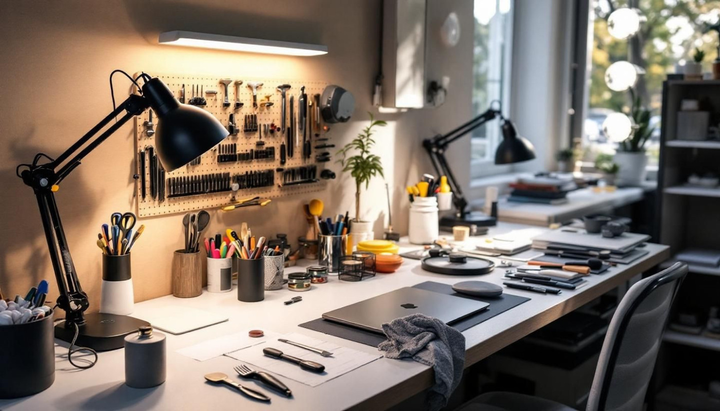 Wie man eine energieeffiziente Beleuchtung für das Heimwerk einrichtet
